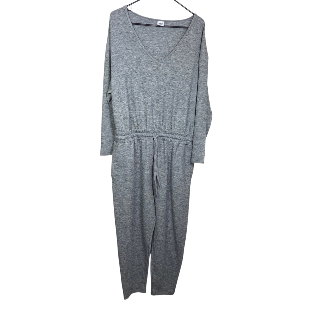 Smash + Tess Heather Gray Jumpsuit With Drawstring Waist Size L